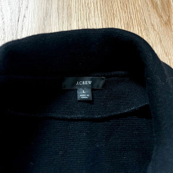 J.CREW open front sweater blazer black relaxed fit office work size L - Picture 5 of 11